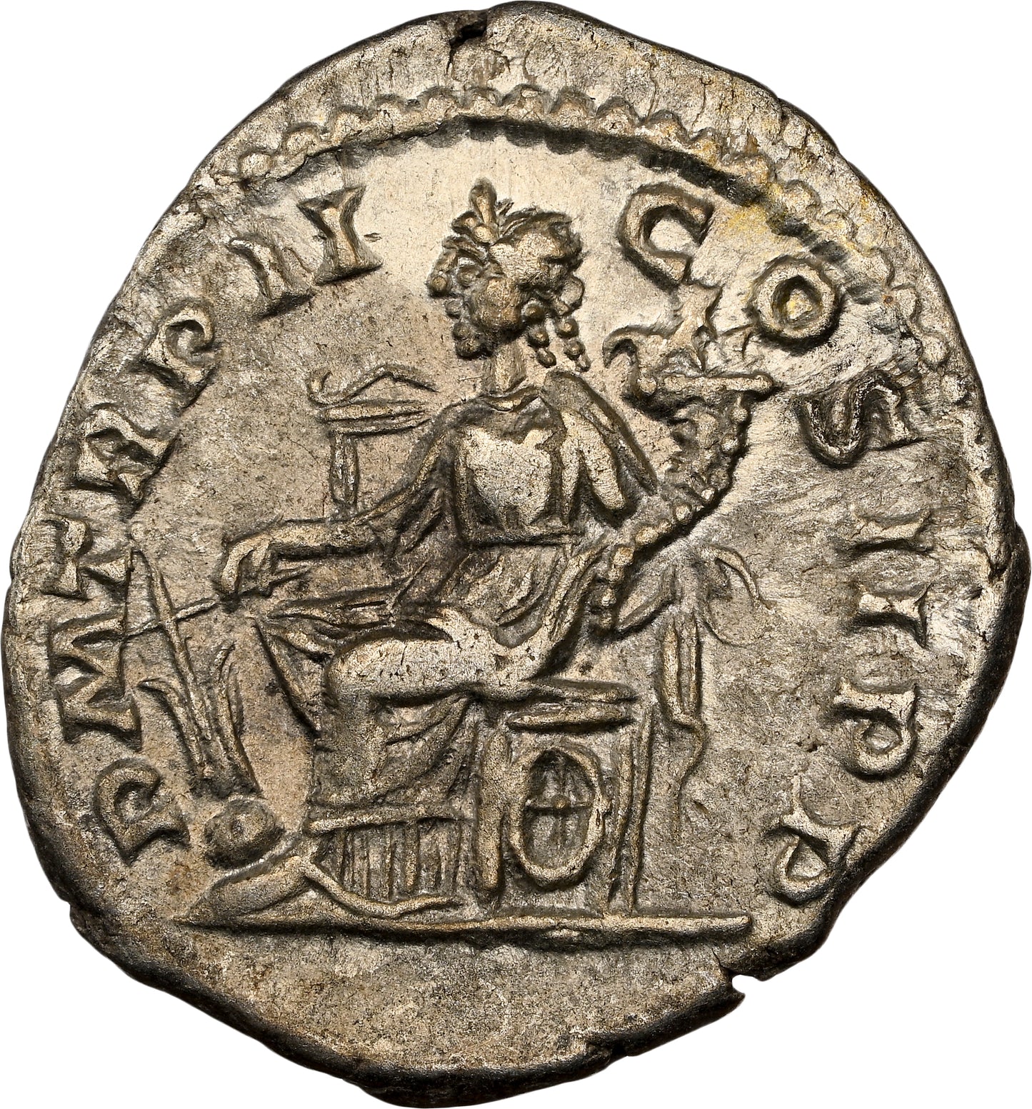 Roman Empire - Elagabalus - Silver Denarius - NGC Ch VF