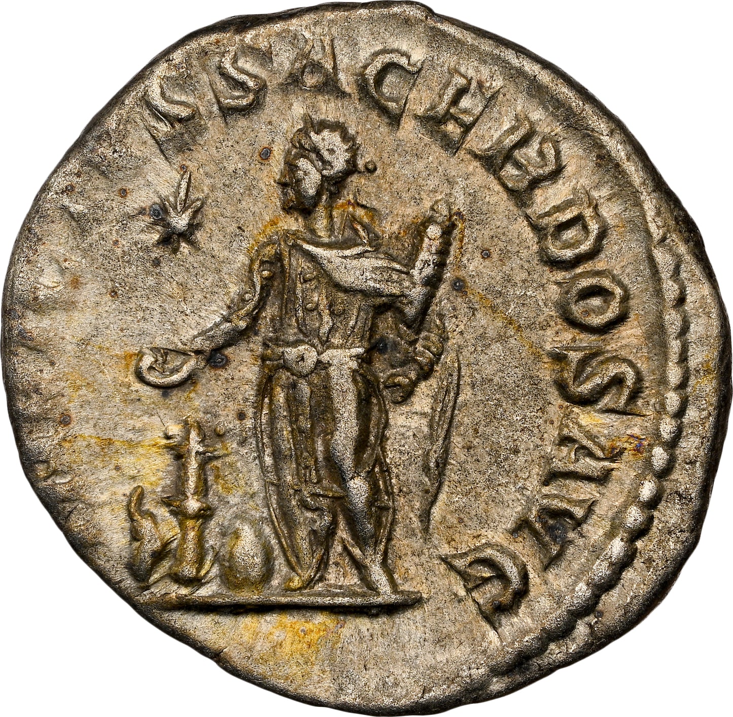 Roman Empire - Elagabalus - Silver Denarius - NGC XF