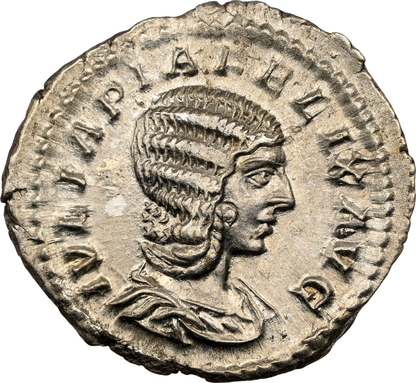 Roman Empire - Julia Domna - Silver Denarius - NGC Ch XF