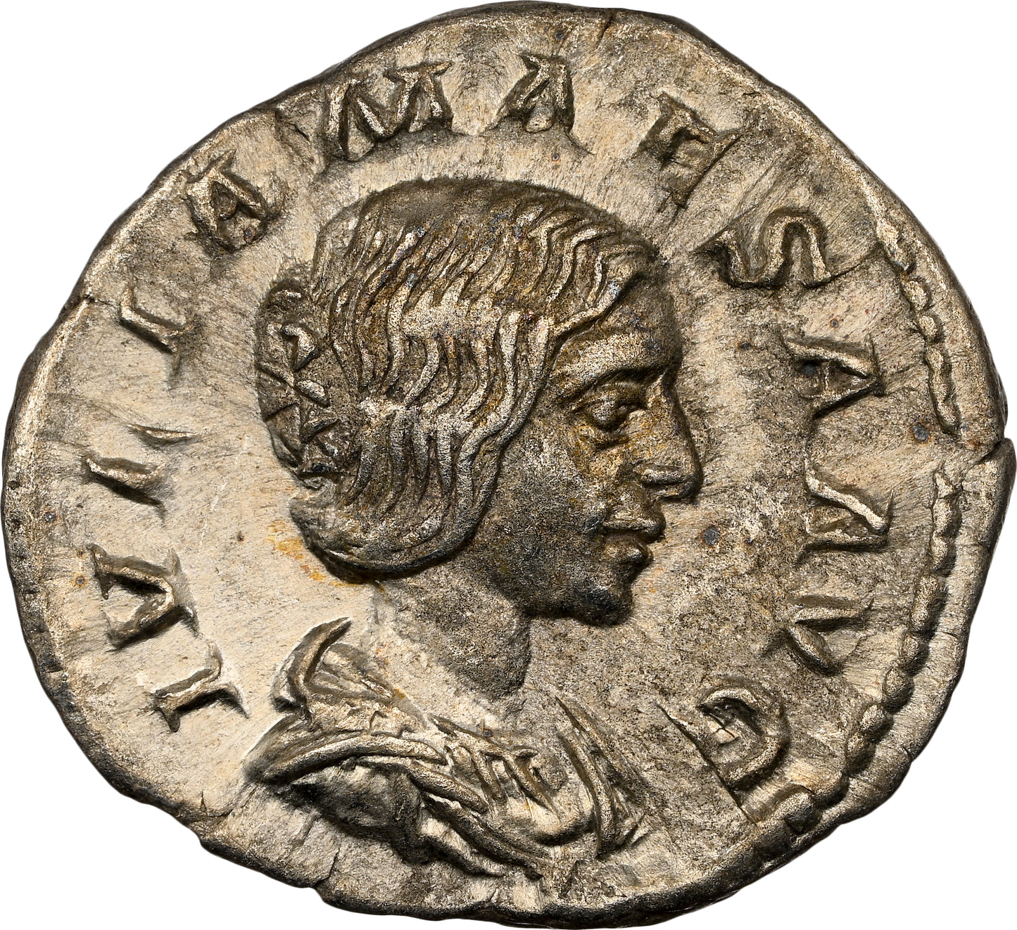 Roman Empire - Julia Maesa - Silver Denarius - NGC XF