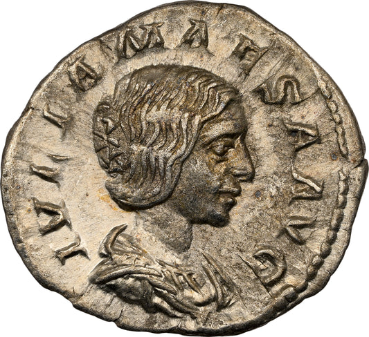 Roman Empire - Julia Maesa - Silver Denarius - NGC XF