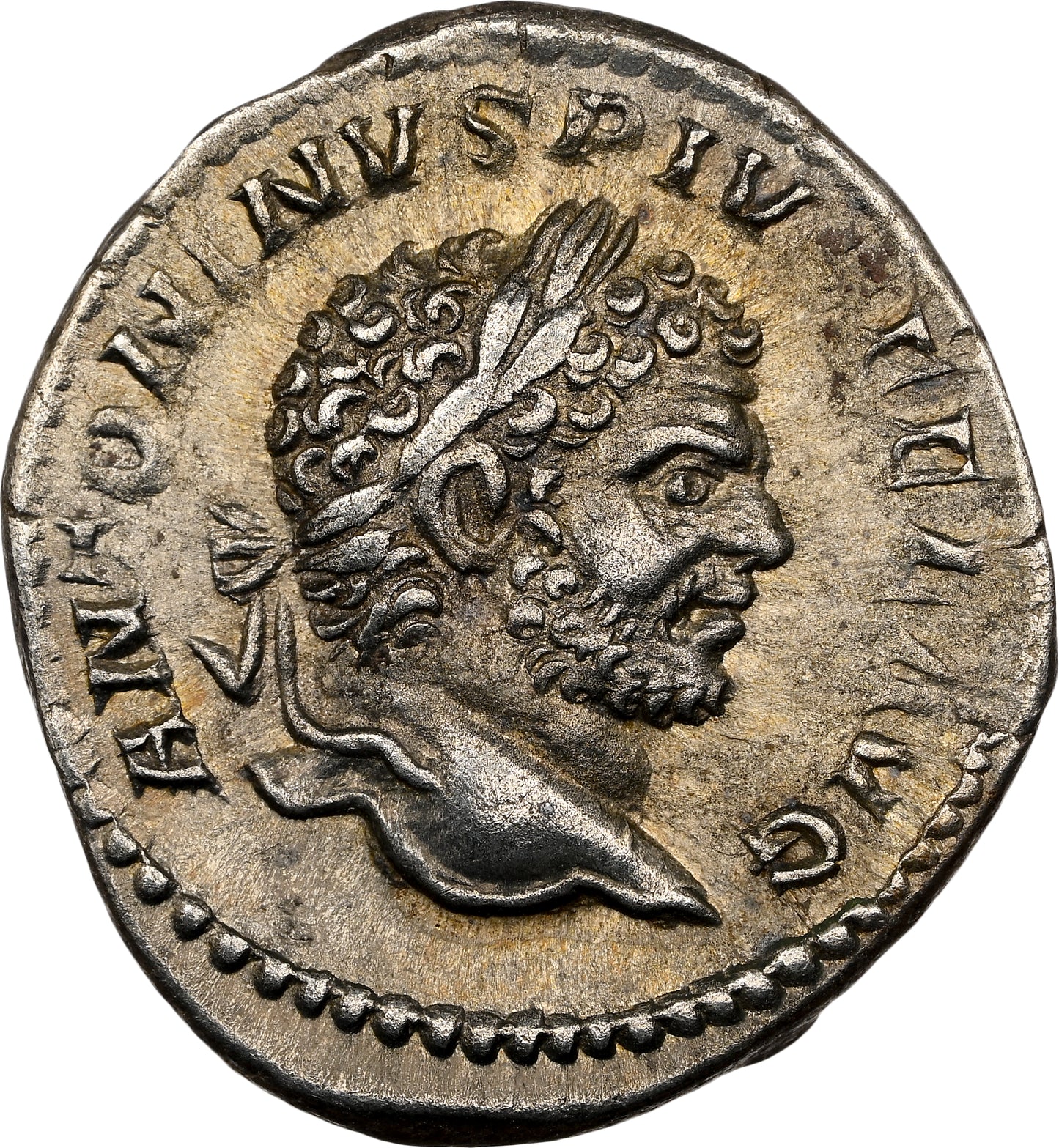 Roman Empire - Caracalla - Silver Denarius - NGC XF