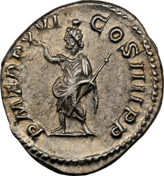 Roman Empire - Caracalla - Silver Denarius - NGC XF