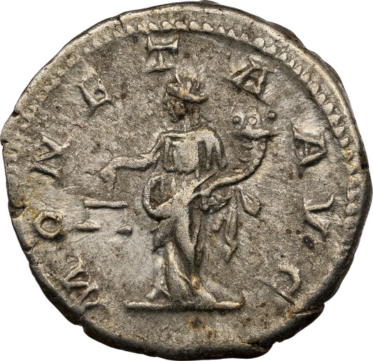 Roman Empire - Caracalla - Silver Denarius - NGC Ch VF