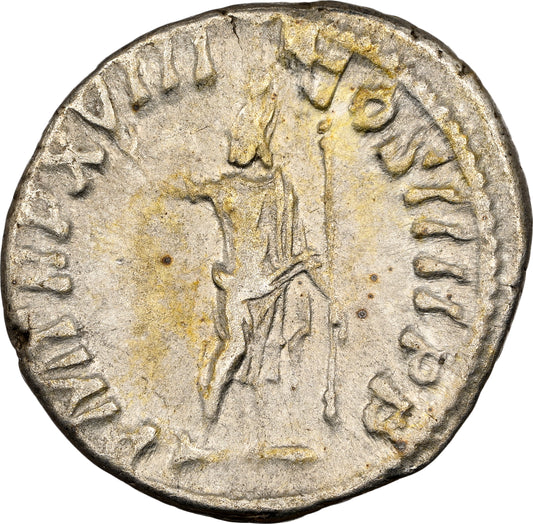 Roman Empire - Caracalla - Silver Denarius - NGC Ch VF