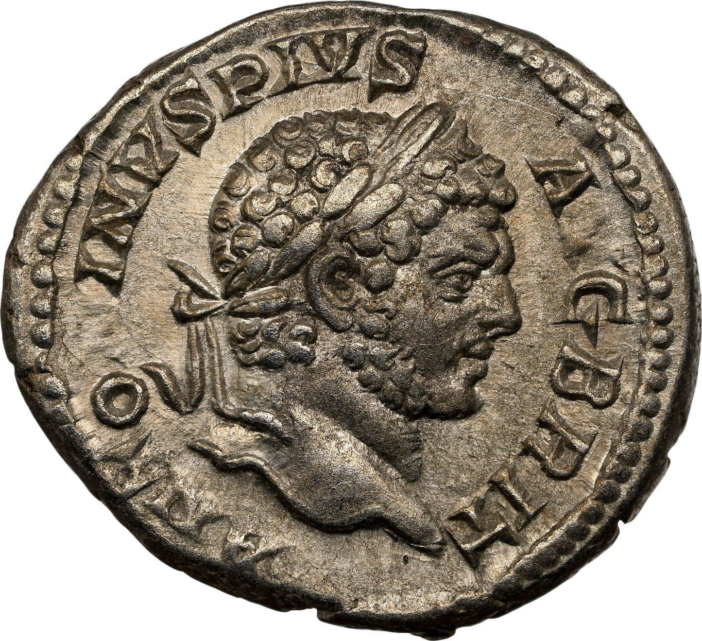 Roman Empire - Caracalla - Silver Denarius - NGC Ch VF