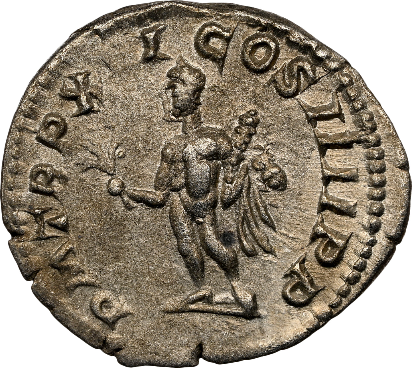 Roman Empire - Caracalla - Silver Denarius - NGC Ch VF