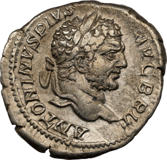 Roman Empire - Caracalla - Silver Denarius - NGC VF