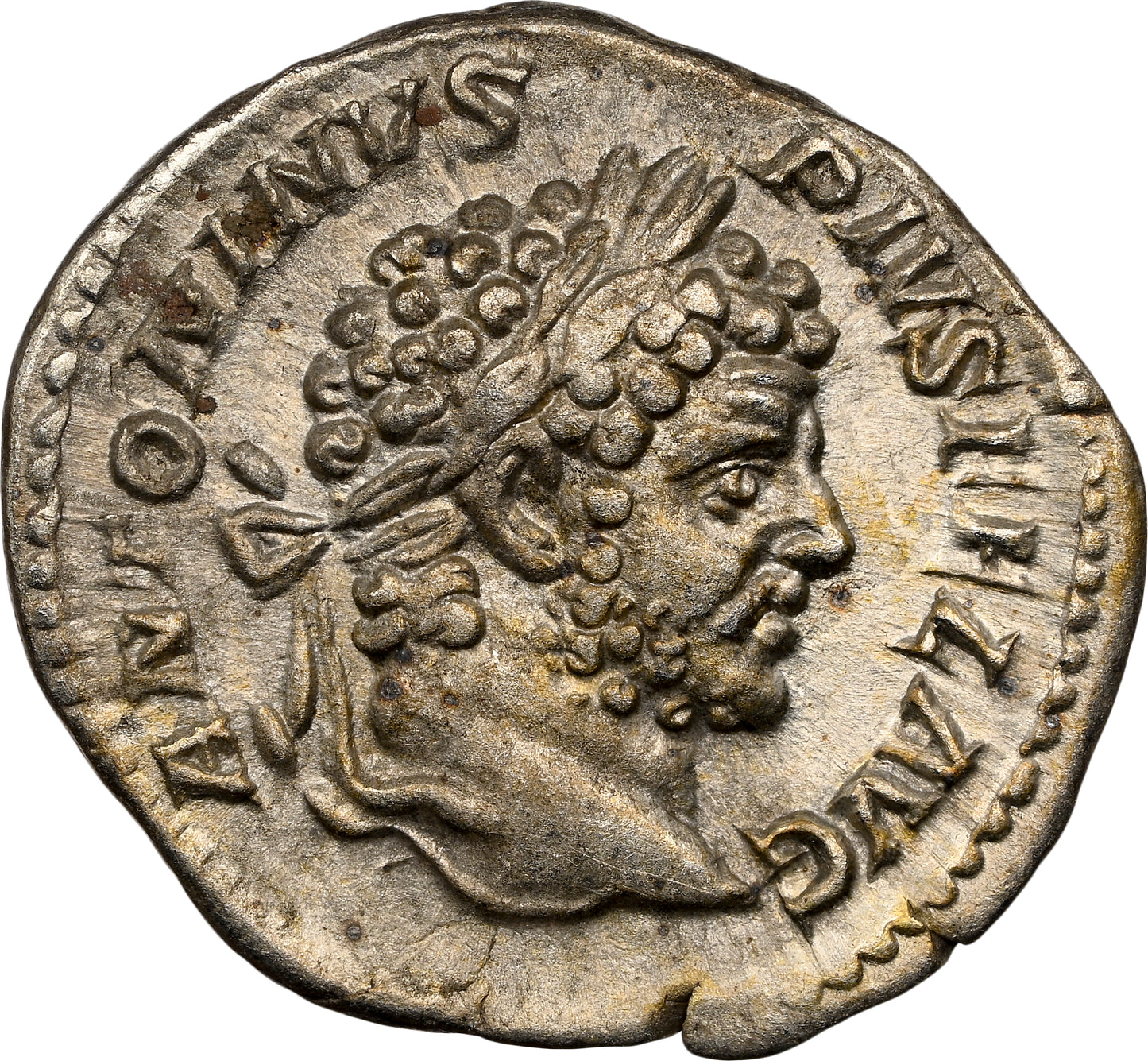 Roman Empire - Caracalla - Silver Denarius - NGC Ch VF