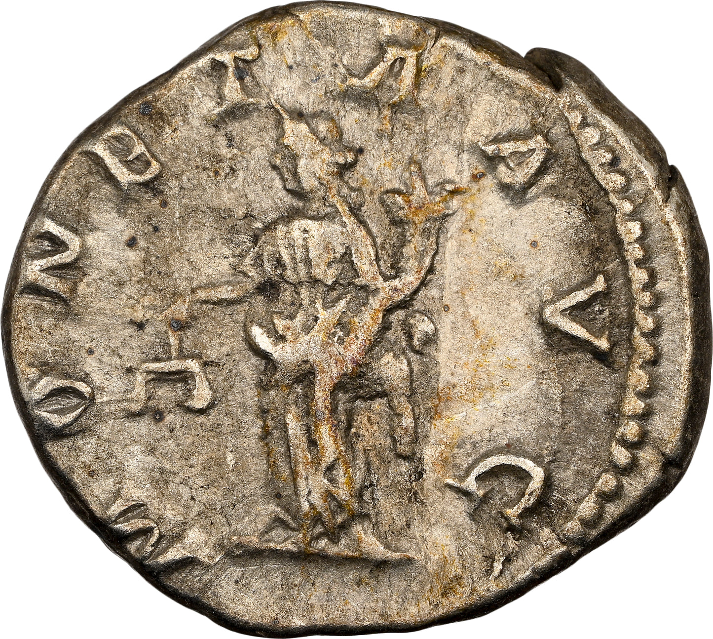 Roman Empire - Caracalla - Silver Denarius - NGC Ch VF