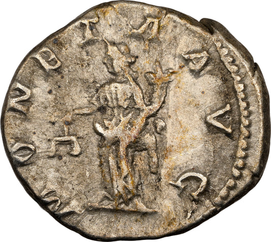 Roman Empire - Caracalla - Silver Denarius - NGC Ch VF