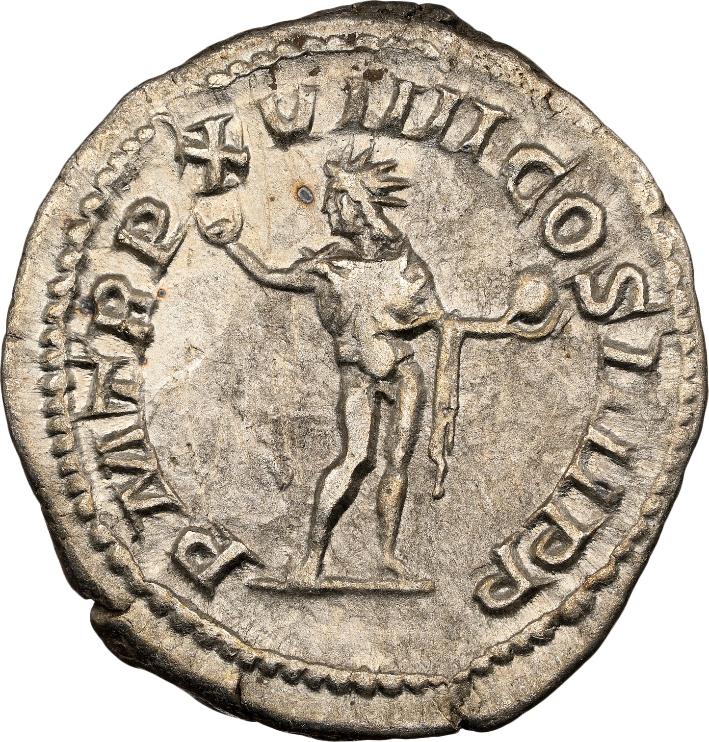 Roman Empire - Caracalla - Silver Denarius - NGC Ch VF