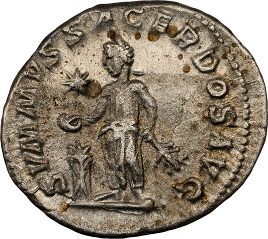 Roman Empire - Elagabalus - Silver Denarius - NGC XF