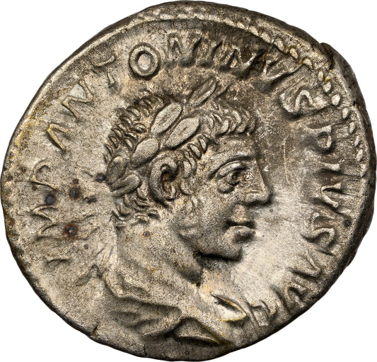 Roman Empire - Elagabalus - Silver Denarius - NGC XF