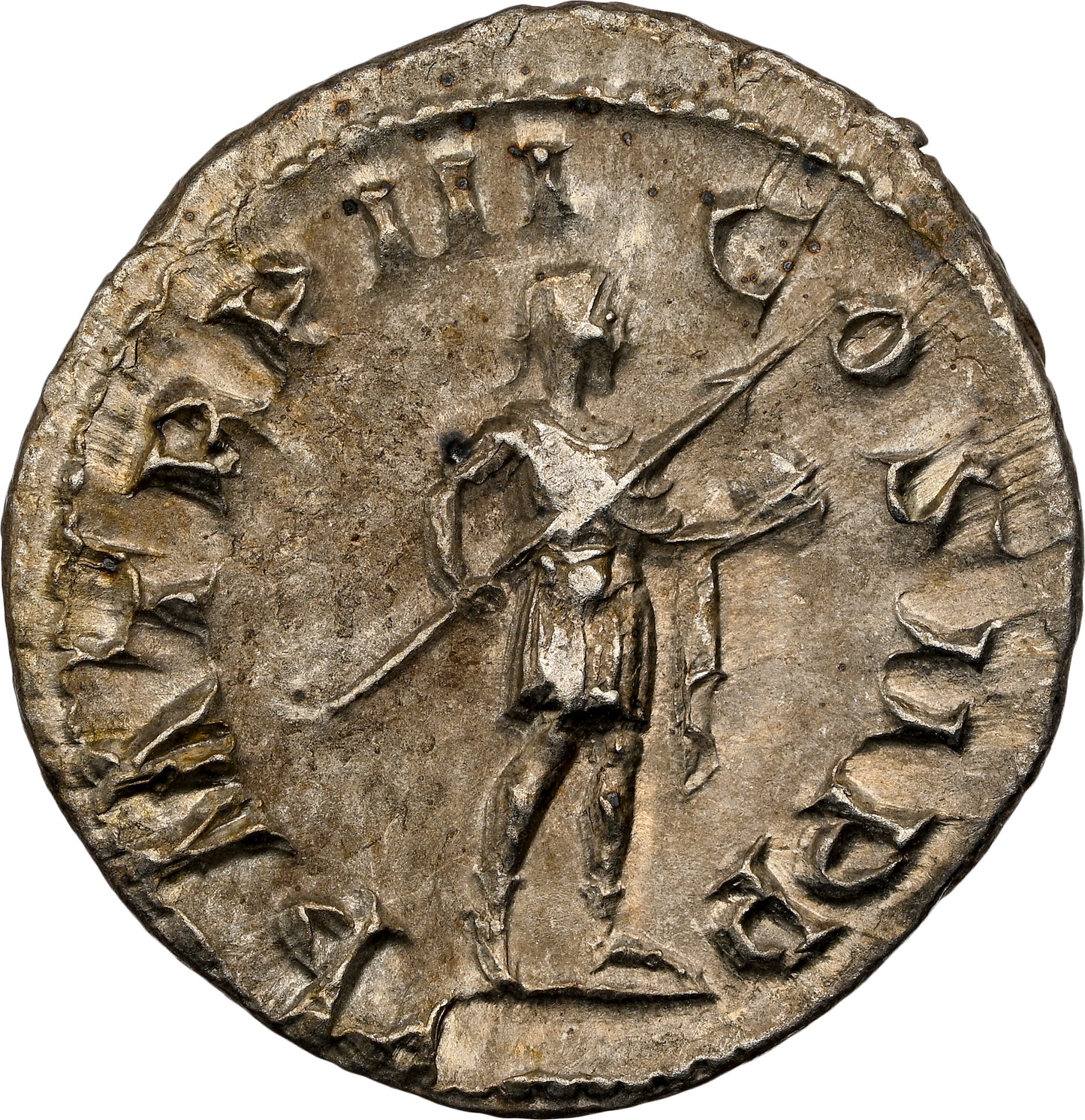 Roman Empire - Gordian III - Silver Denarius - NGC Ch XF