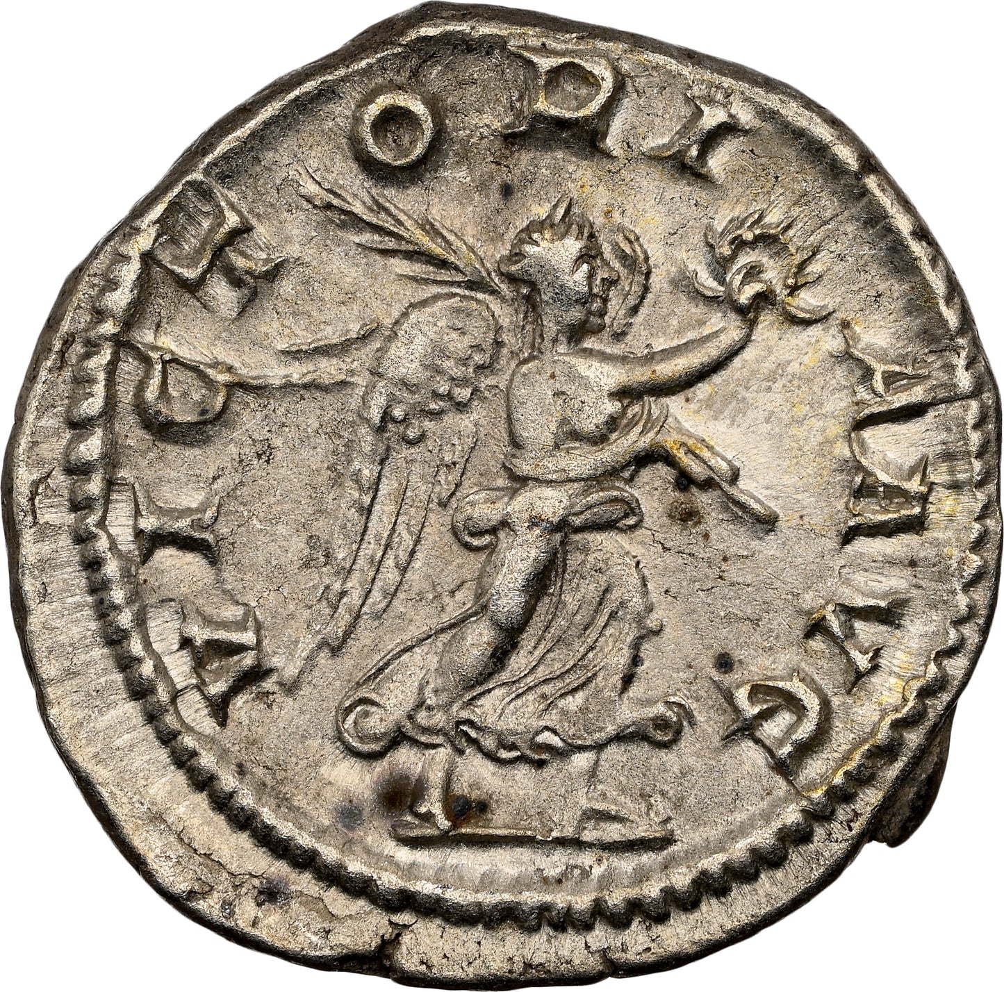 Roman Empire - Maximinus I - Silver Denarius - NGC XF