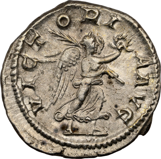 Roman Empire - Maximinus I - Silver Denarius - NGC XF