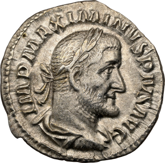 Roman Empire - Maximinus I - Silver Denarius - NGC XF