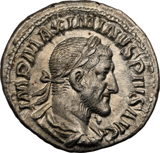 Roman Empire - Maximinus I - Silver Denarius - NGC XF