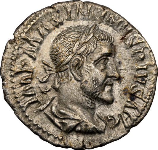 Roman Empire - Maximinus I - Silver Denarius - NGC XF