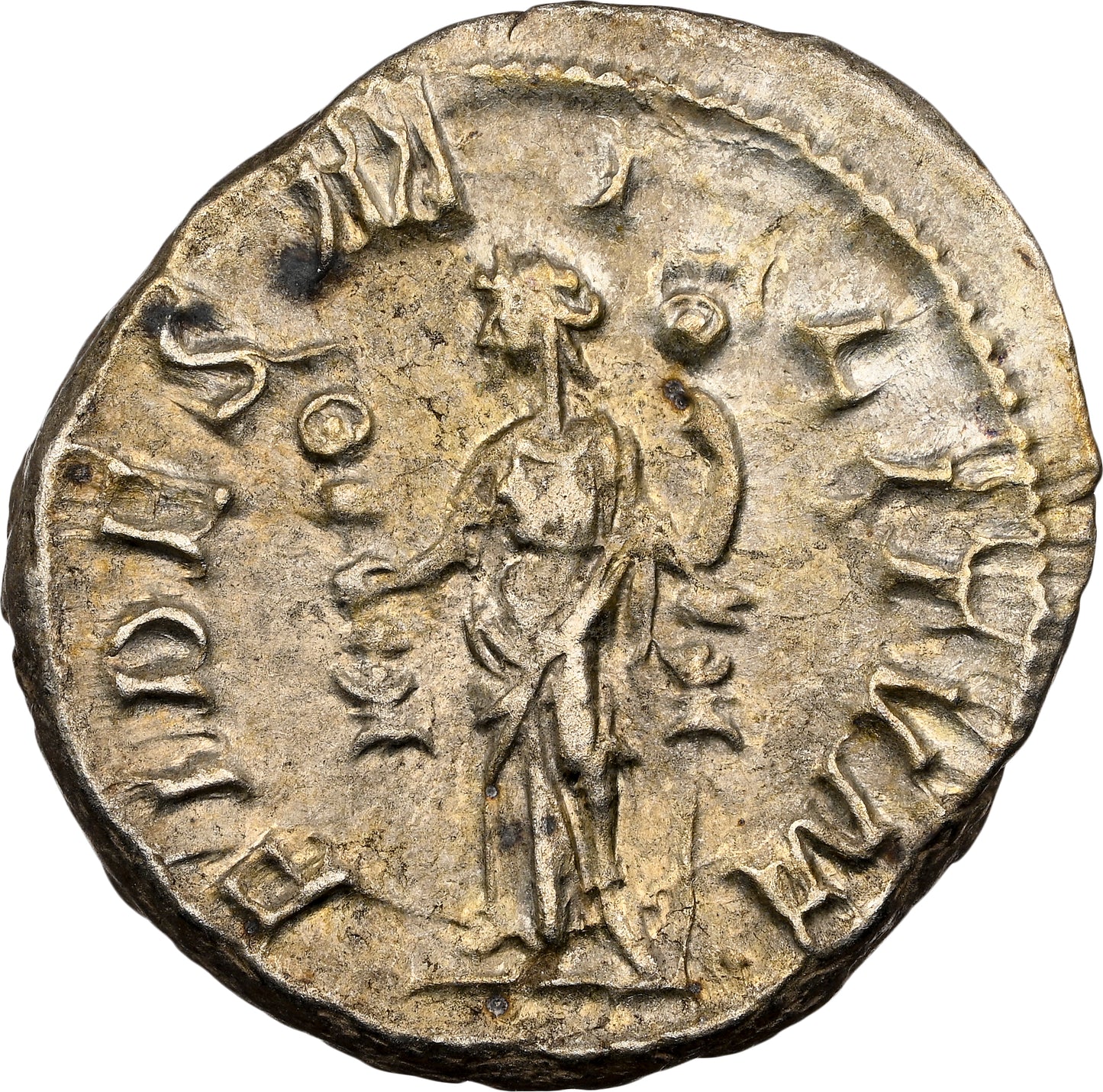 Roman Empire - Maximinus I - Silver Denarius - NGC Ch XF