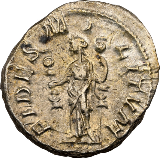 Roman Empire - Maximinus I - Silver Denarius - NGC Ch XF