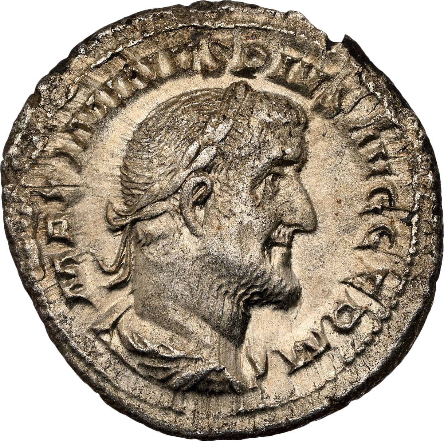 Roman Empire - Maximinus I - Silver Denarius - NGC XF