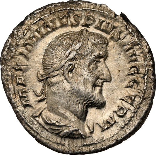Roman Empire - Maximinus I - Silver Denarius - NGC XF