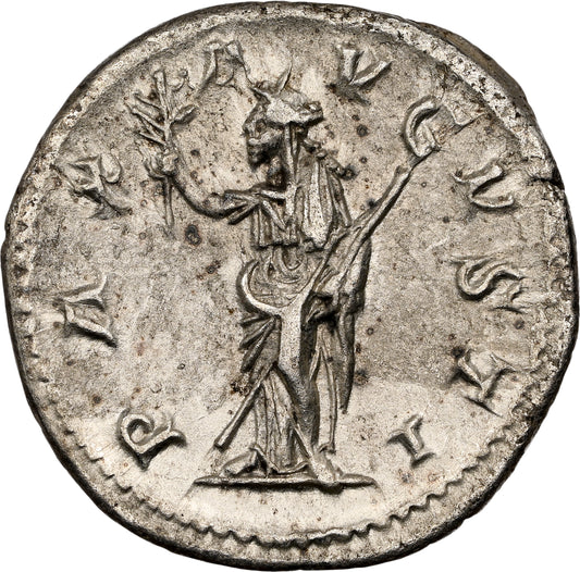 Roman Empire - Maximinus I - Silver Denarius - NGC Ch XF