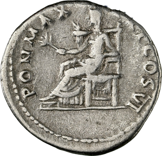 Roman Empire - Vespasian - Silver Denarius - NGC Ch F