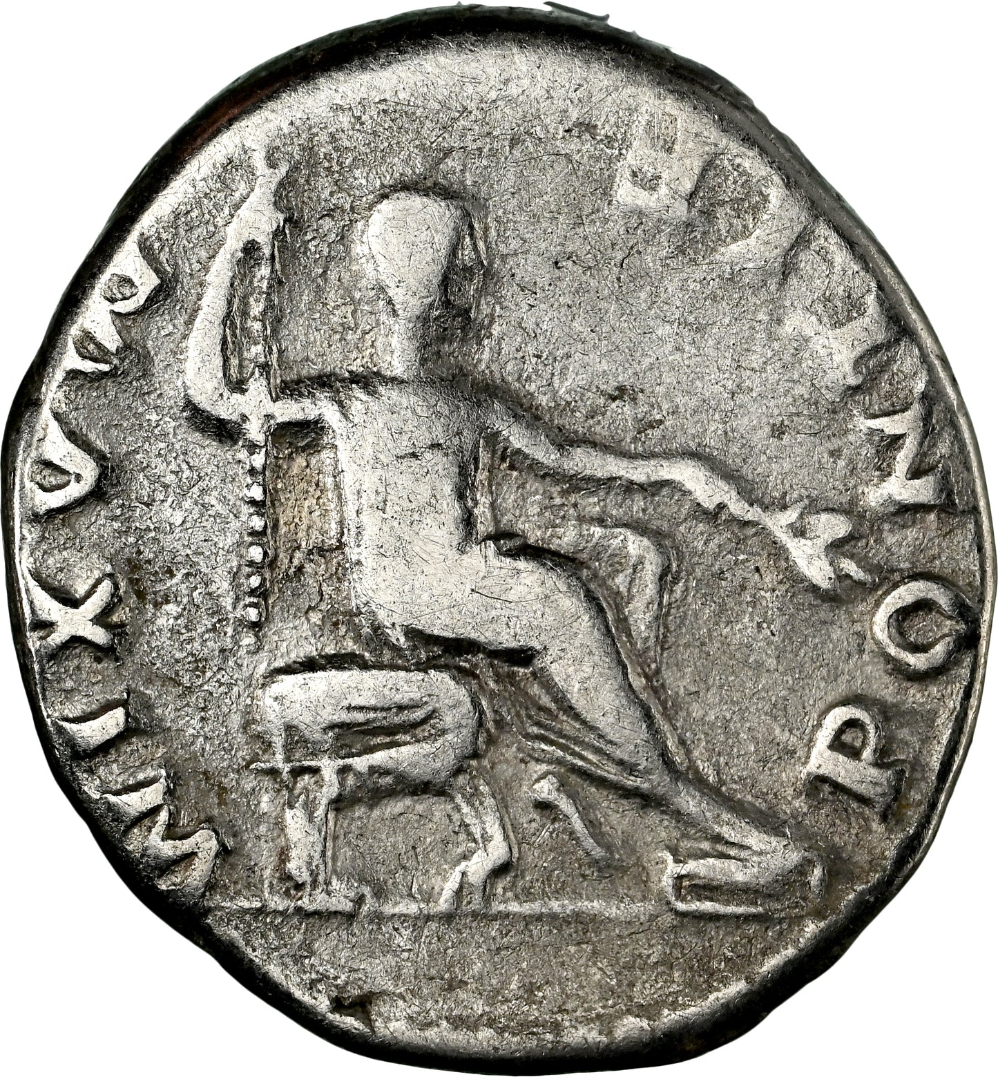 Roman Empire - Vespasian - Silver Denarius - NGC Ch F