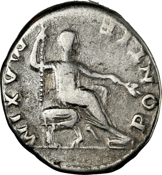 Roman Empire - Vespasian - Silver Denarius - NGC Ch F