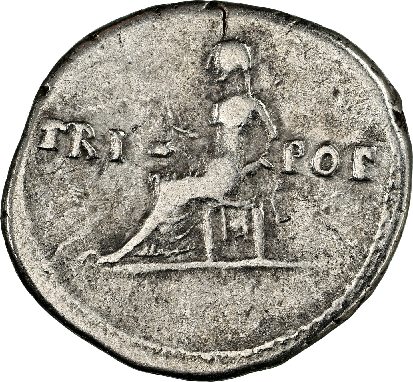 Roman Empire - Vespasian - Silver Denarius - NGC Ch F