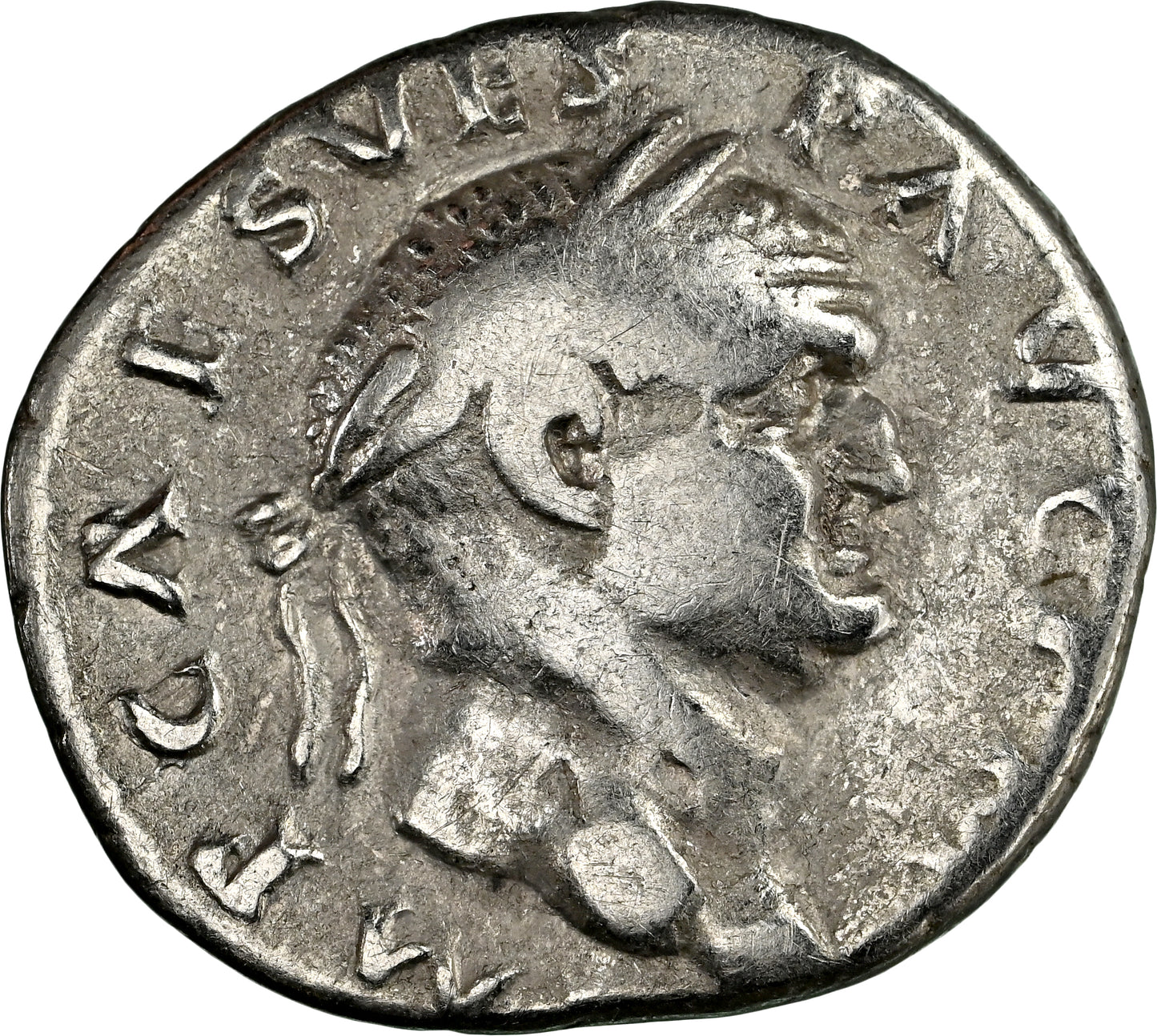 Roman Empire - Vespasian - Silver Denarius - NGC Ch F