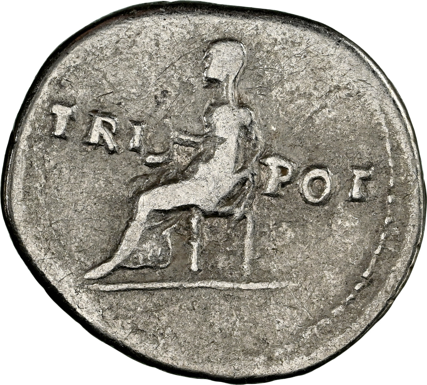 Roman Empire - Vespasian - Silver Denarius - NGC Ch F