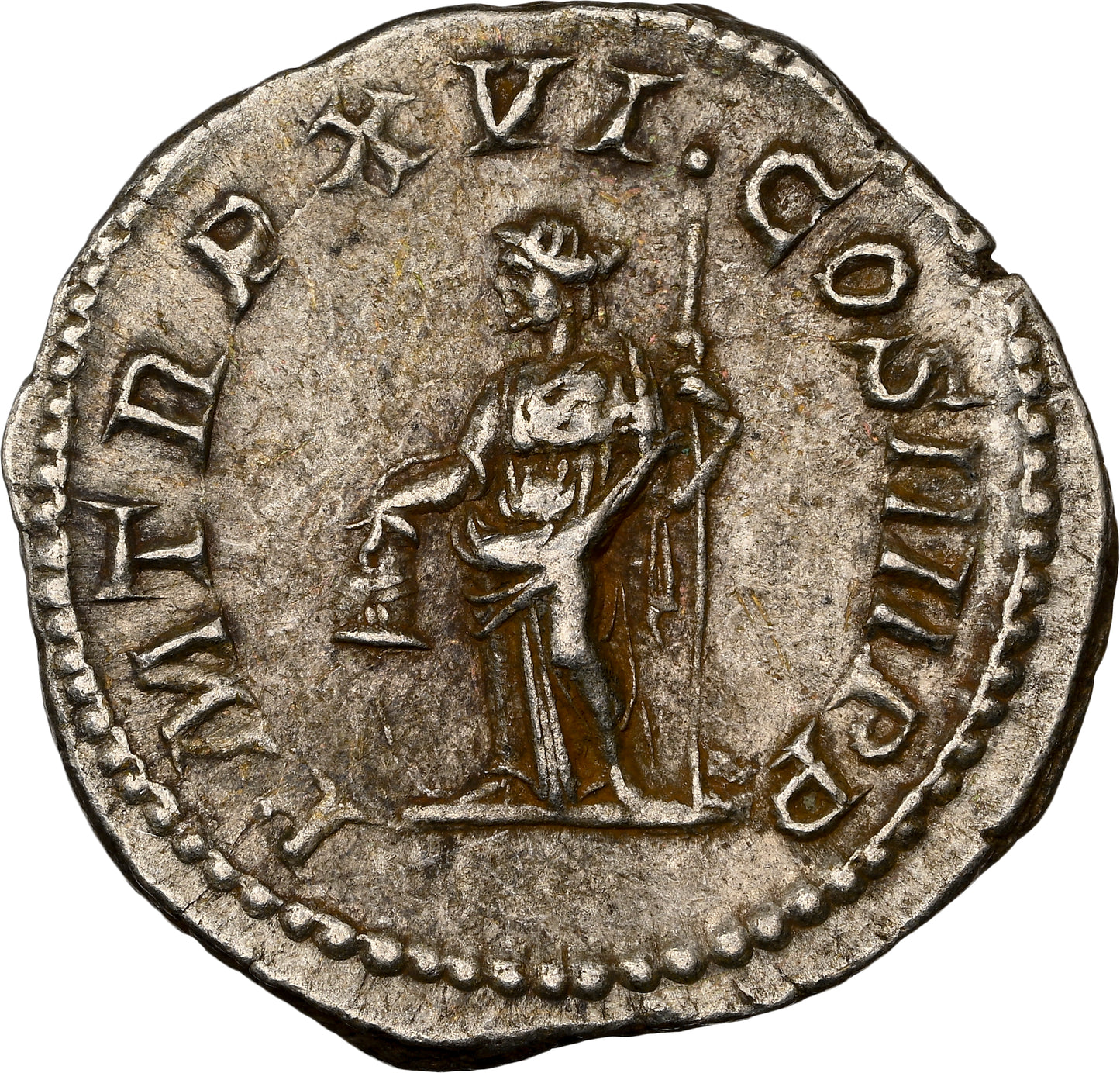 Roman Empire - Caracalla - Silver Denarius - NGC Ch XF