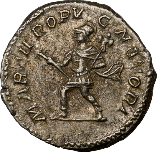 Roman Empire - Caracalla - Silver Denarius - NGC Ch XF