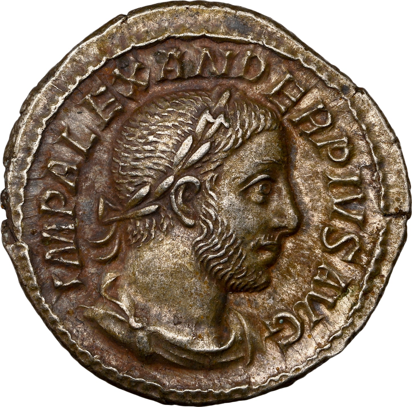 Roman Empire - Severus Alexander - Silver Denarius - NGC AU - RIC:120