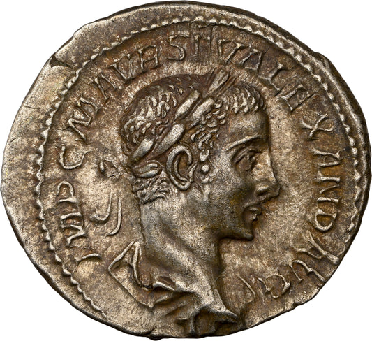 Roman Empire - Severus Alexander - Silver Denarius - NGC AU - RIC:144