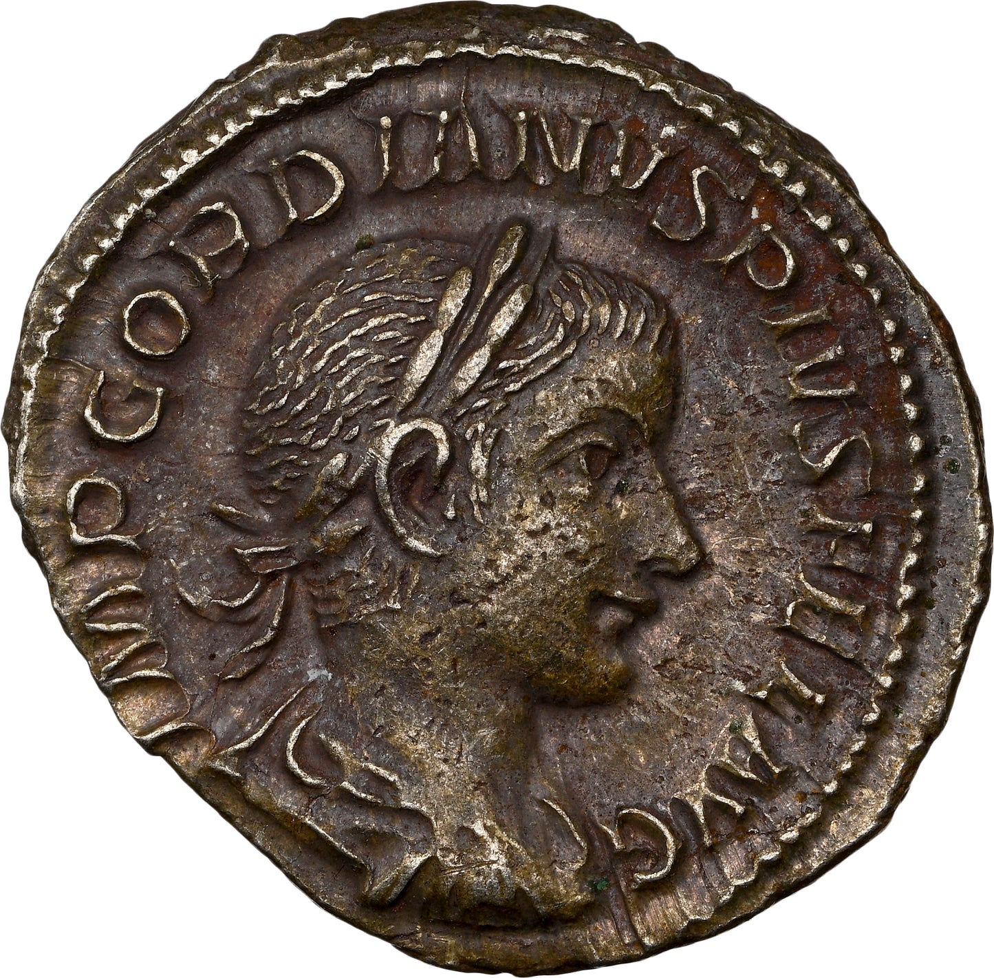 Roman Empire - Gordian III - Silver Denarius - NGC AU