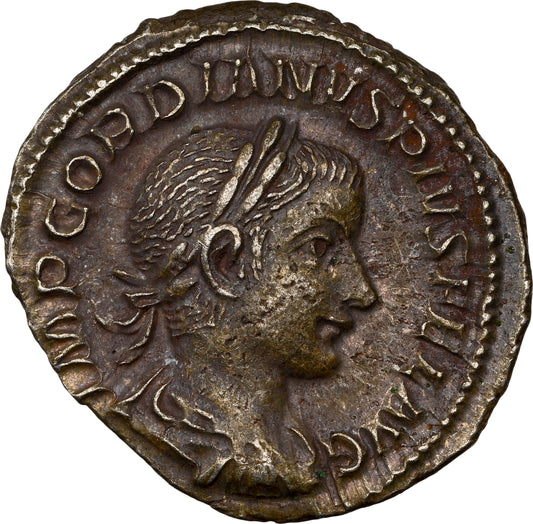 Roman Empire - Gordian III - Silver Denarius - NGC AU