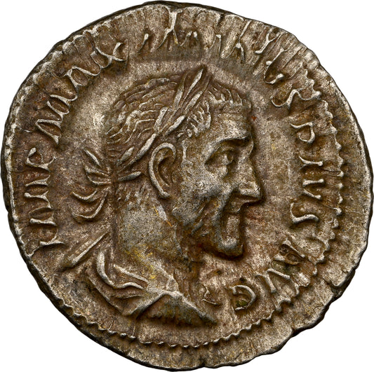 Roman Empire - Maximinus I - Silver Denarius - NGC XF