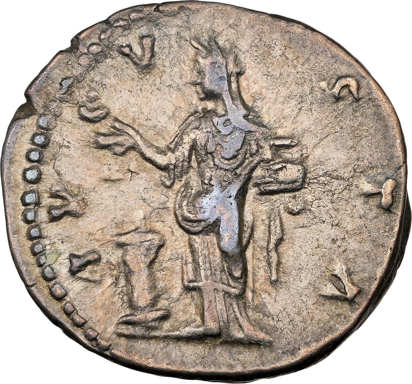 Roman Empire - Faustina I - Silver Denarius - NGC Ch VF - RIC:373