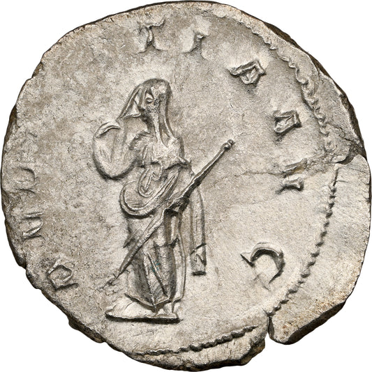 Roman Empire - Herennia Etruscilla - Silver Double-Denarius - NGC Ch AU - RIC:58b