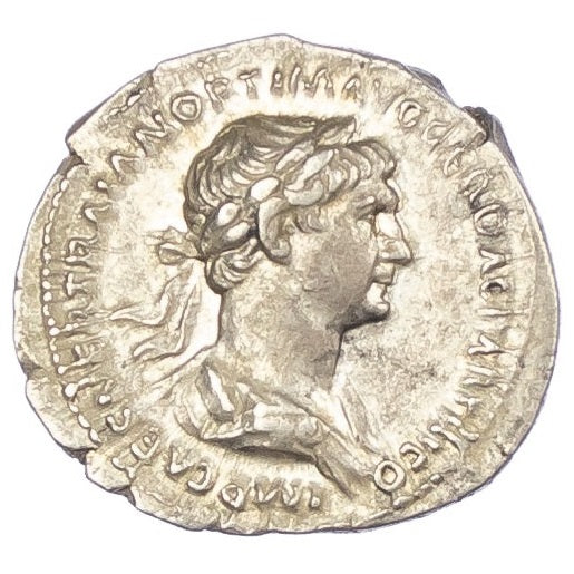 Roman Empire - Trajan - Silver Denarius - NGC Ch XF - RIC:365