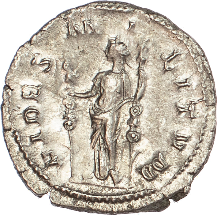 Roman Empire - Maximinus I - Silver Denarius - NGC Ch AU - RIC:7a