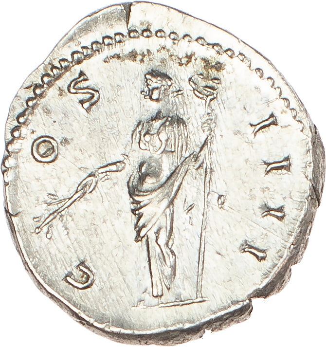 Roman Empire - Antoninus Pius - Silver Denarius - NGC Ch XF - RIC:130