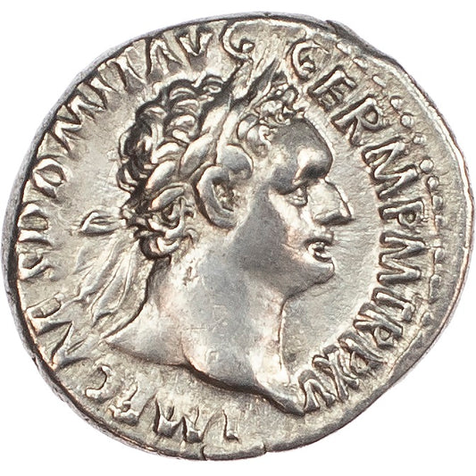 Roman Empire - Domitian - Silver Denarius - NGC XF - RIC:773