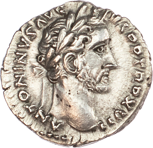 Roman Empire - Antoninus Pius - Silver Denarius - NGC AU - RIC:222