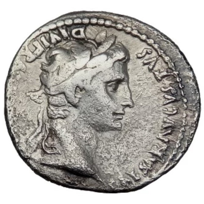 Roman Empire - Augustus - Silver Denarius - NGC Ch F - RIC:207